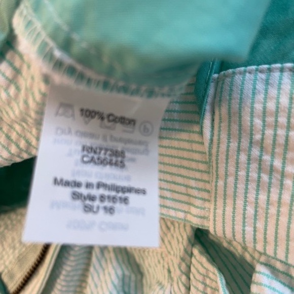 Light Green Stripe 5" Inseam J. Crew Factory Sz 14 Shorts Women - Picture 7 of 8